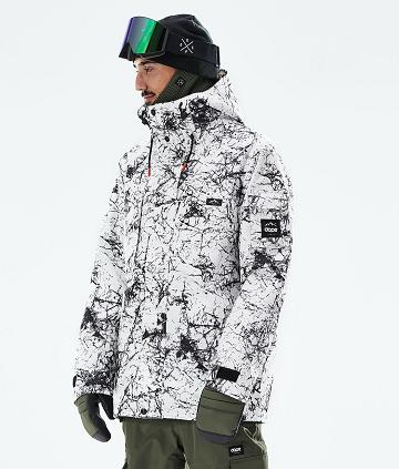 White Black Men's Dope Adept 2021 Snowboard Jackets | NZ_D1804