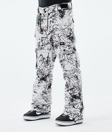 White / Black Men's Dope Iconic 2021 Snowboard Pants | NZ_D1856