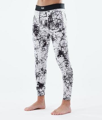 White / Black Men's Dope Snuggle Base Layer Pants | NZ_D1494