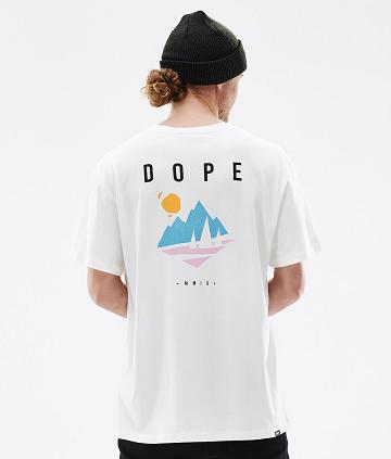 White Men's Dope Standard T-shirts | NZ_D1978