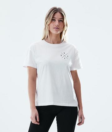 White Women's Dope Regular T-shirts | NZ_D1500
