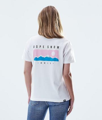 White Women's Dope Regular T-shirts | NZ_D2207
