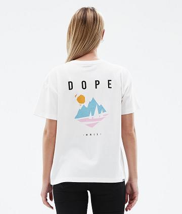 White Women's Dope Standard W T-shirts | NZ_D2445