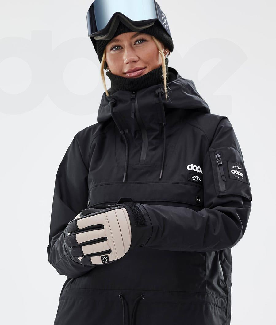 Beige Men's Dope Ace Snowboard Gloves | NZ_D1887