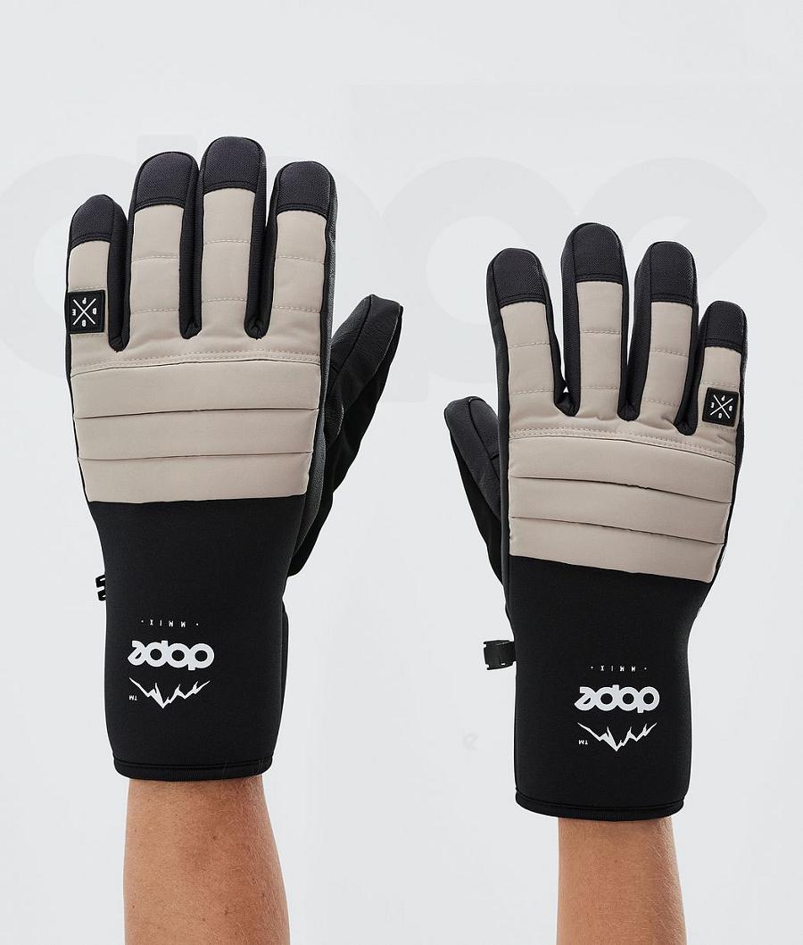 Beige Men\'s Dope Ace Snowboard Gloves | NZ_D1887