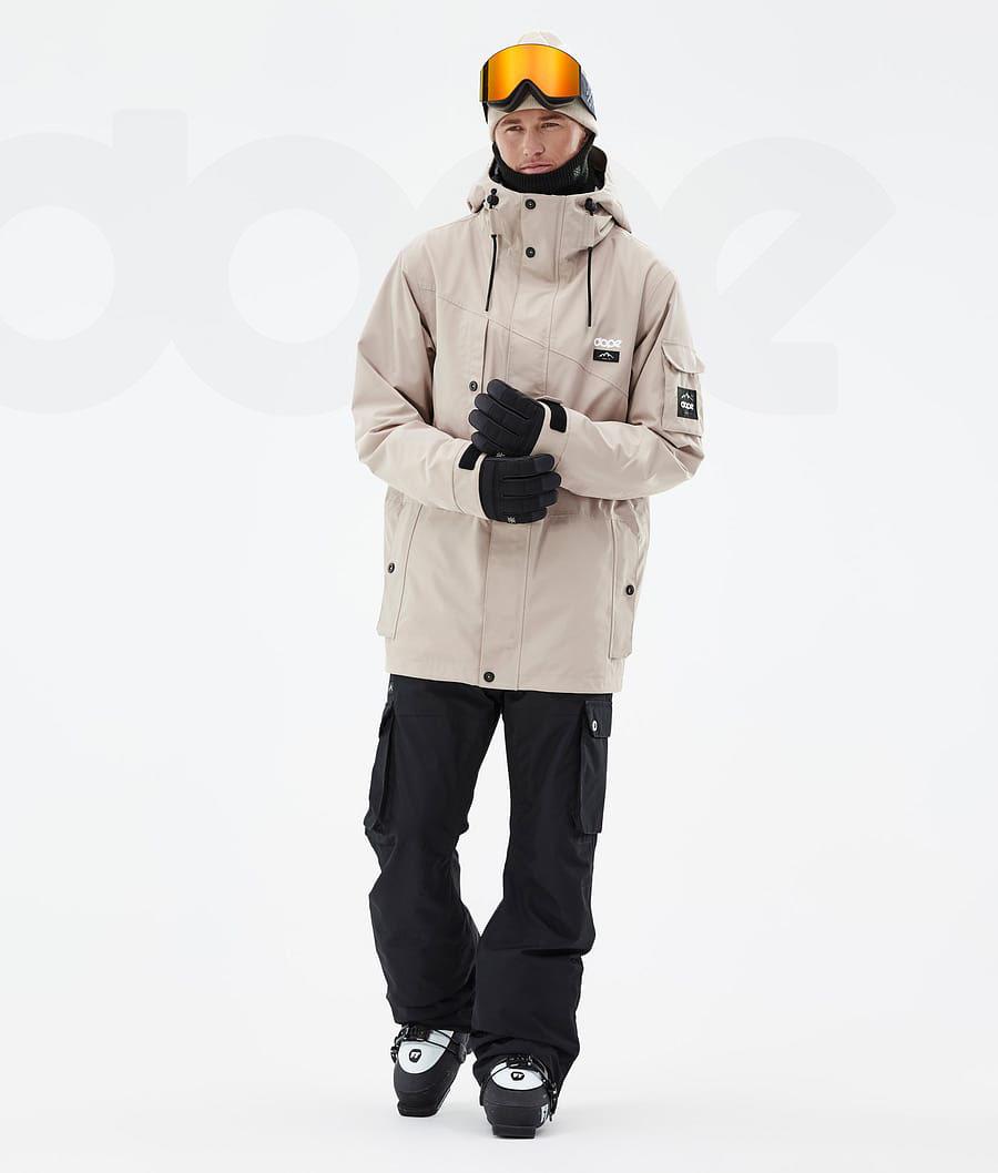 Beige Men's Dope Adept Ski Jackets | NZ_D1327
