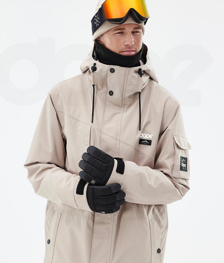 Beige Men's Dope Adept Snowboard Jackets | NZ_D2126