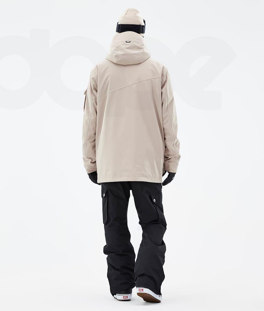 Beige Men's Dope Adept Snowboard Jackets | NZ_D2126