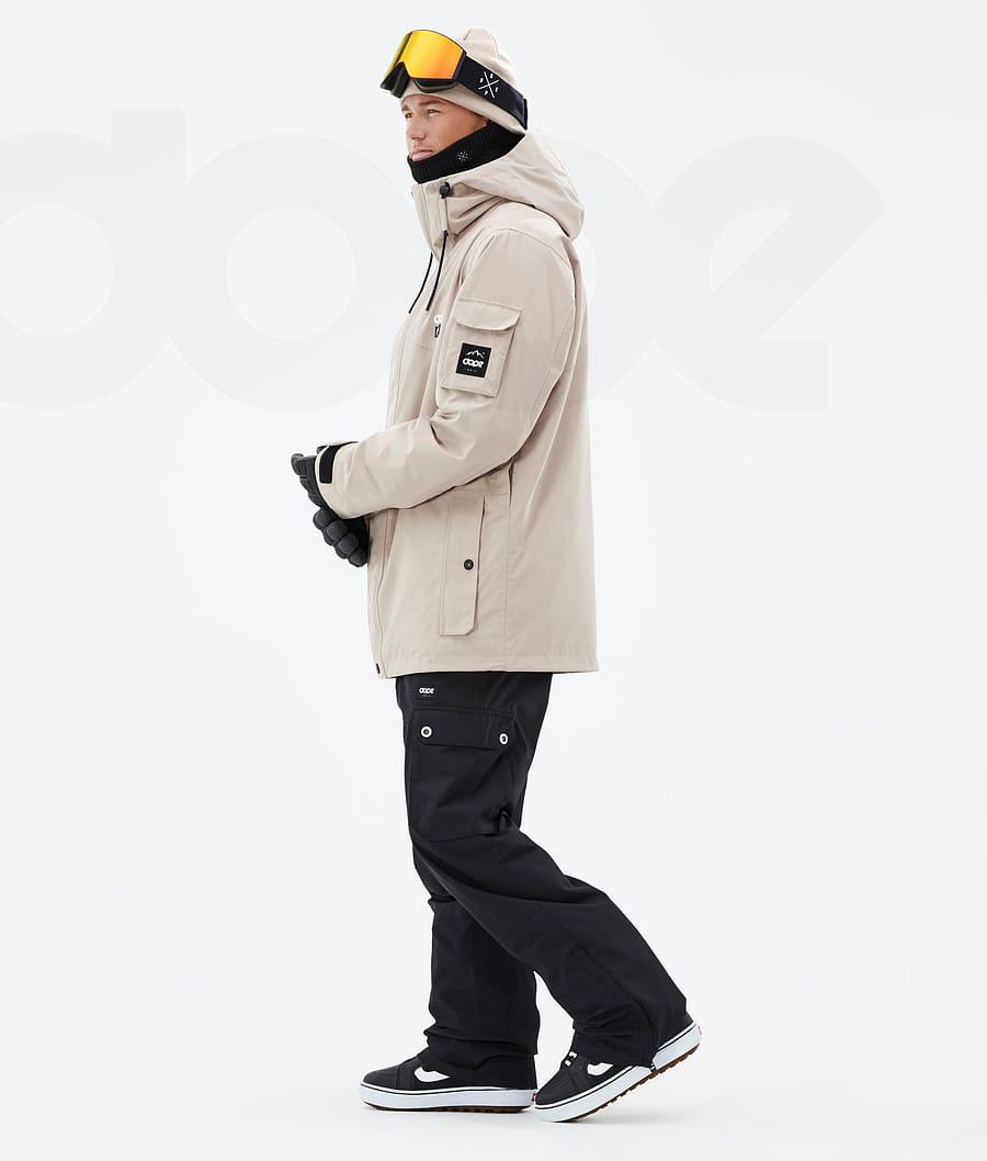 Beige Men's Dope Adept Snowboard Jackets | NZ_D2126