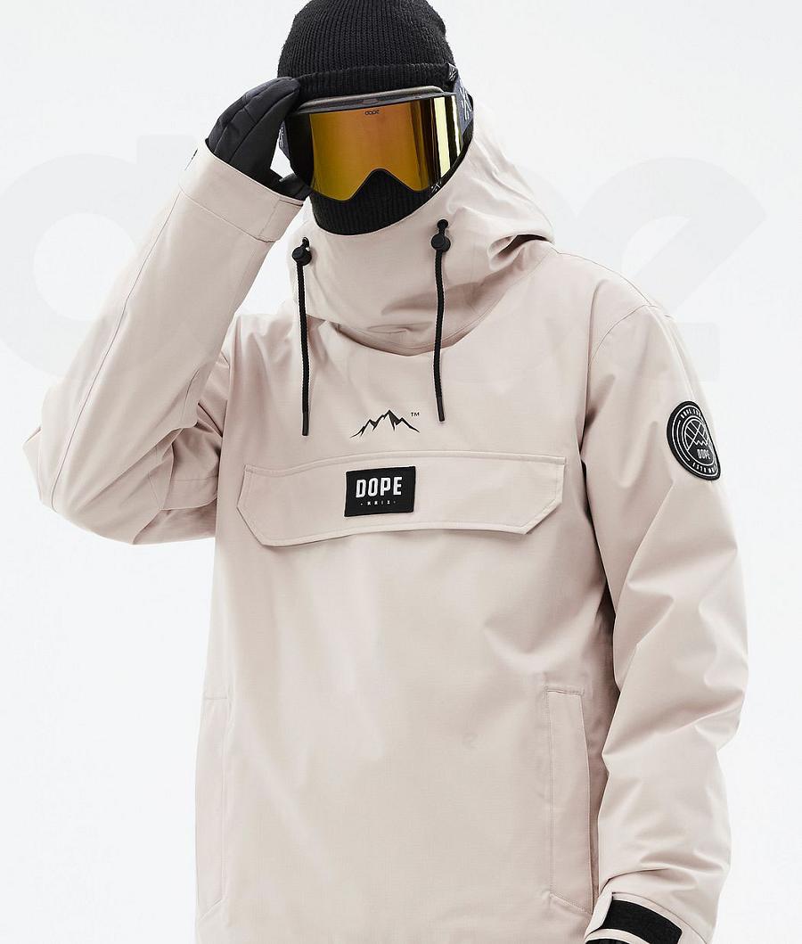 Beige Men's Dope Blizzard Ski Jackets | NZ_D2472