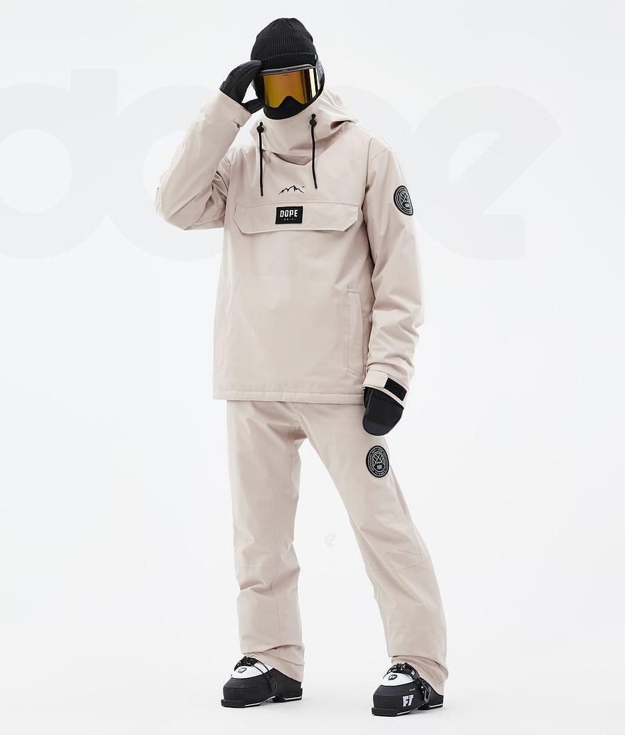 Beige Men's Dope Blizzard Ski Jackets | NZ_D2472
