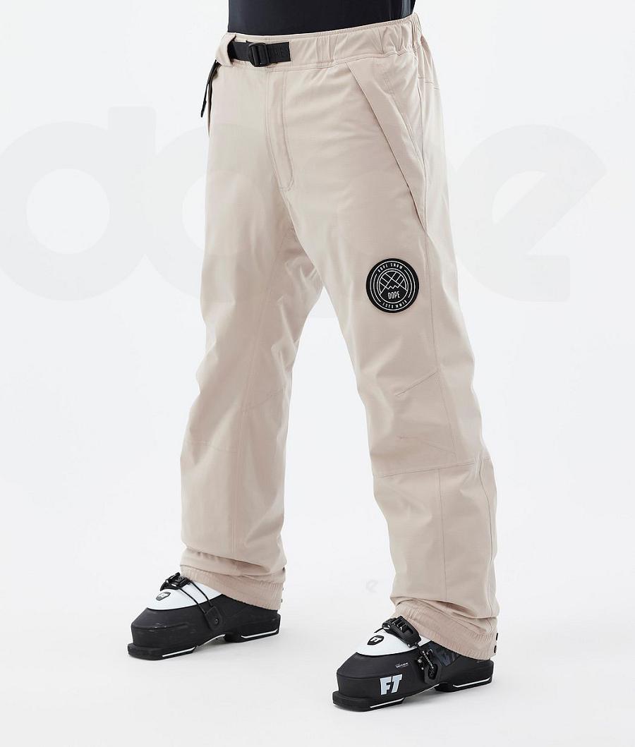 Beige Men\'s Dope Blizzard Ski Pants | NZ_D1875