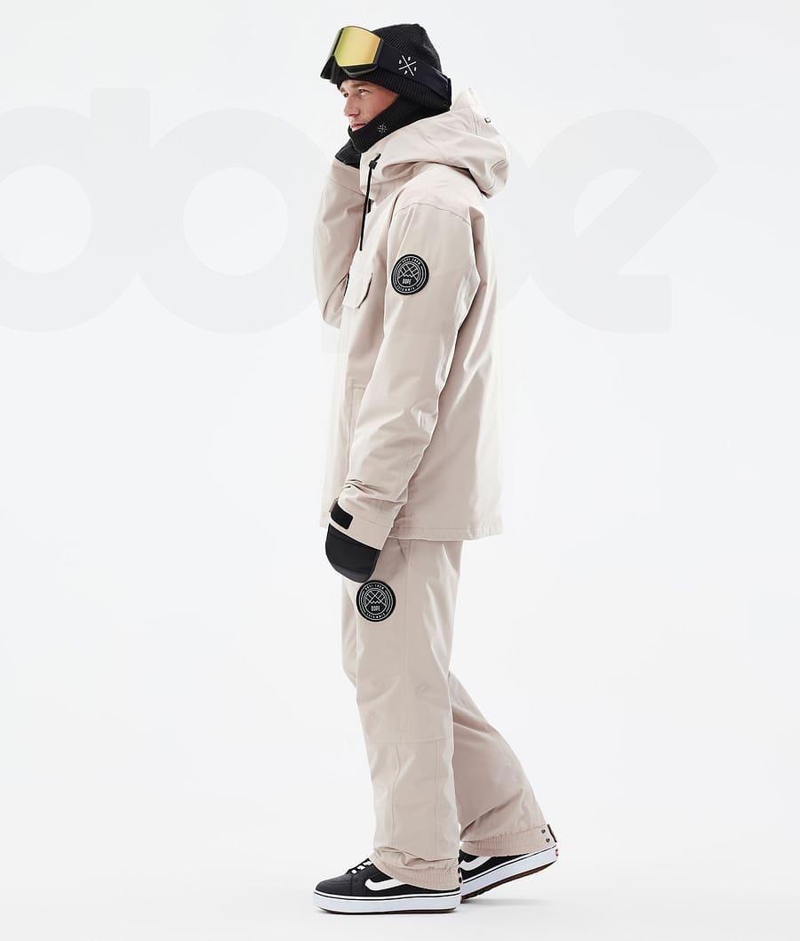 Beige Men's Dope Blizzard Snowboard Jackets | NZ_D1008