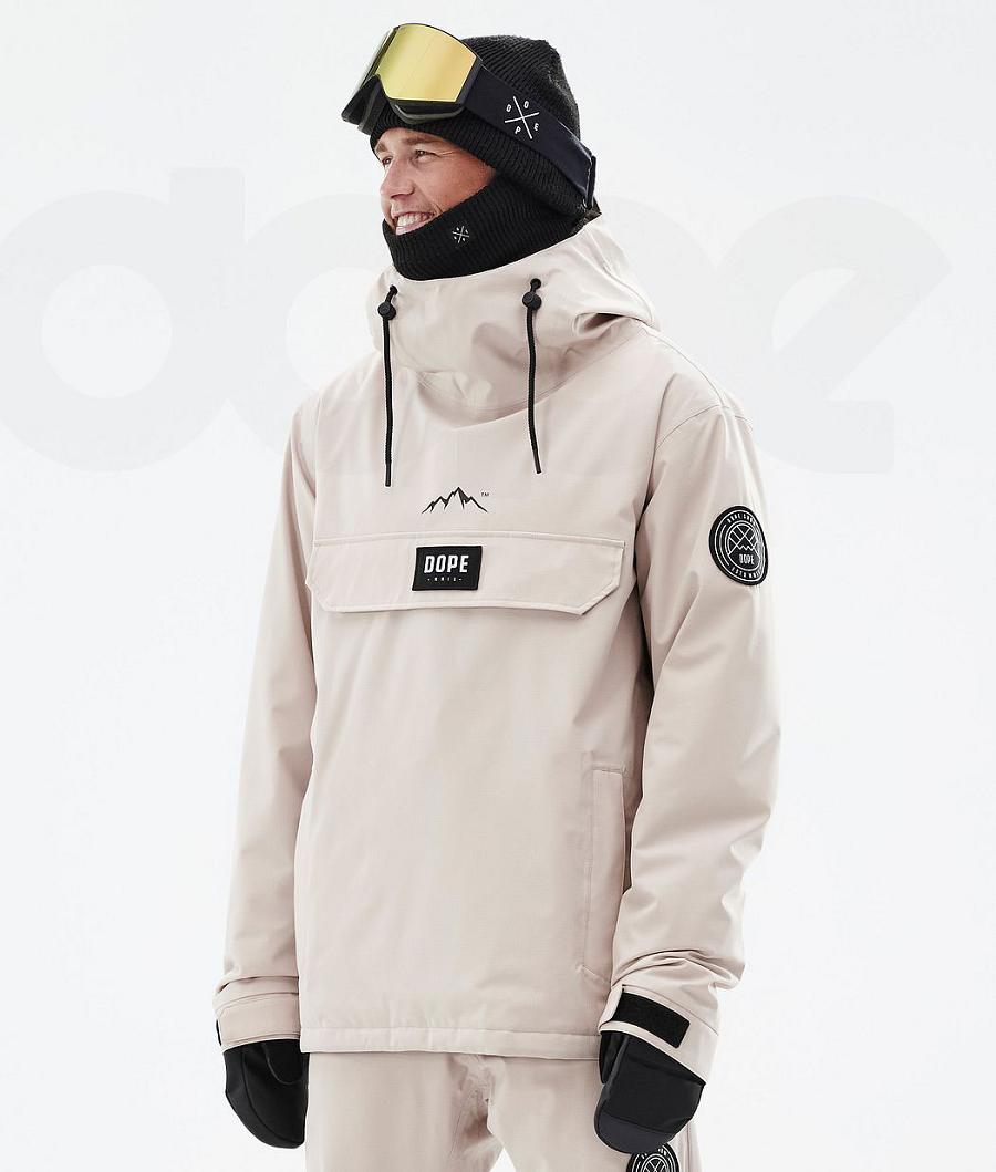 Beige Men\'s Dope Blizzard Snowboard Jackets | NZ_D1008