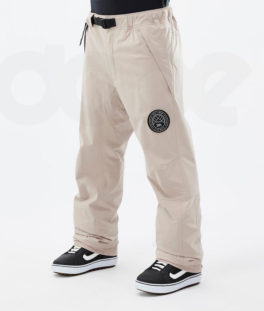 Beige Men\'s Dope Blizzard Snowboard Pants | NZ_D2159