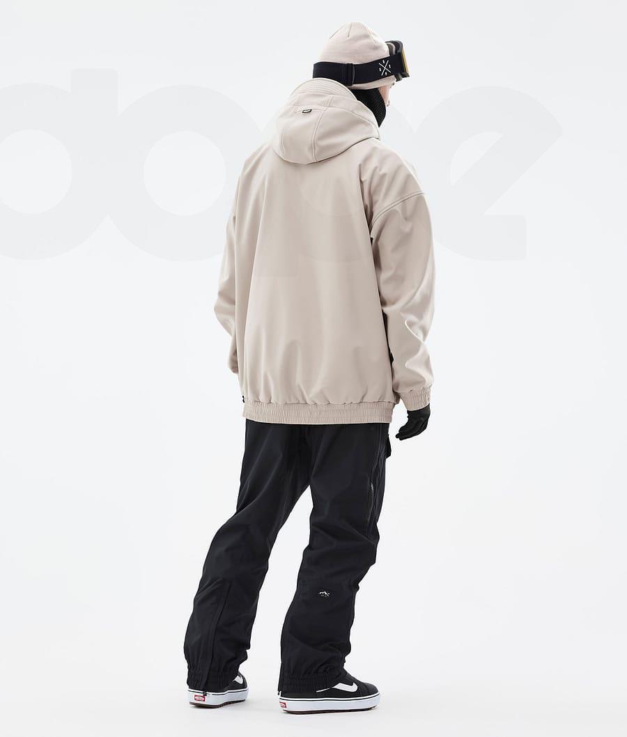 Beige Men's Dope Cyclone Snowboard Jackets | NZ_D2149