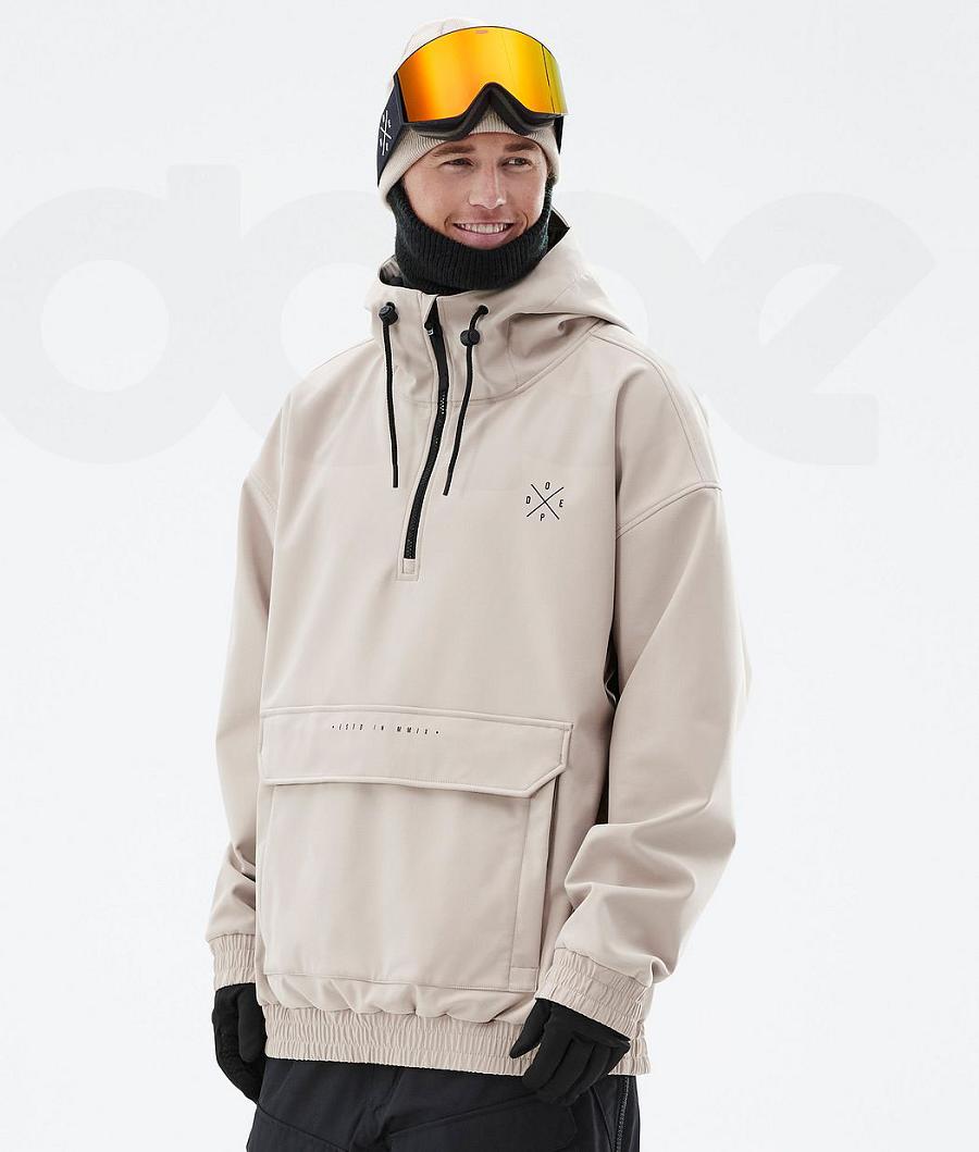 Beige Men\'s Dope Cyclone Snowboard Jackets | NZ_D2149
