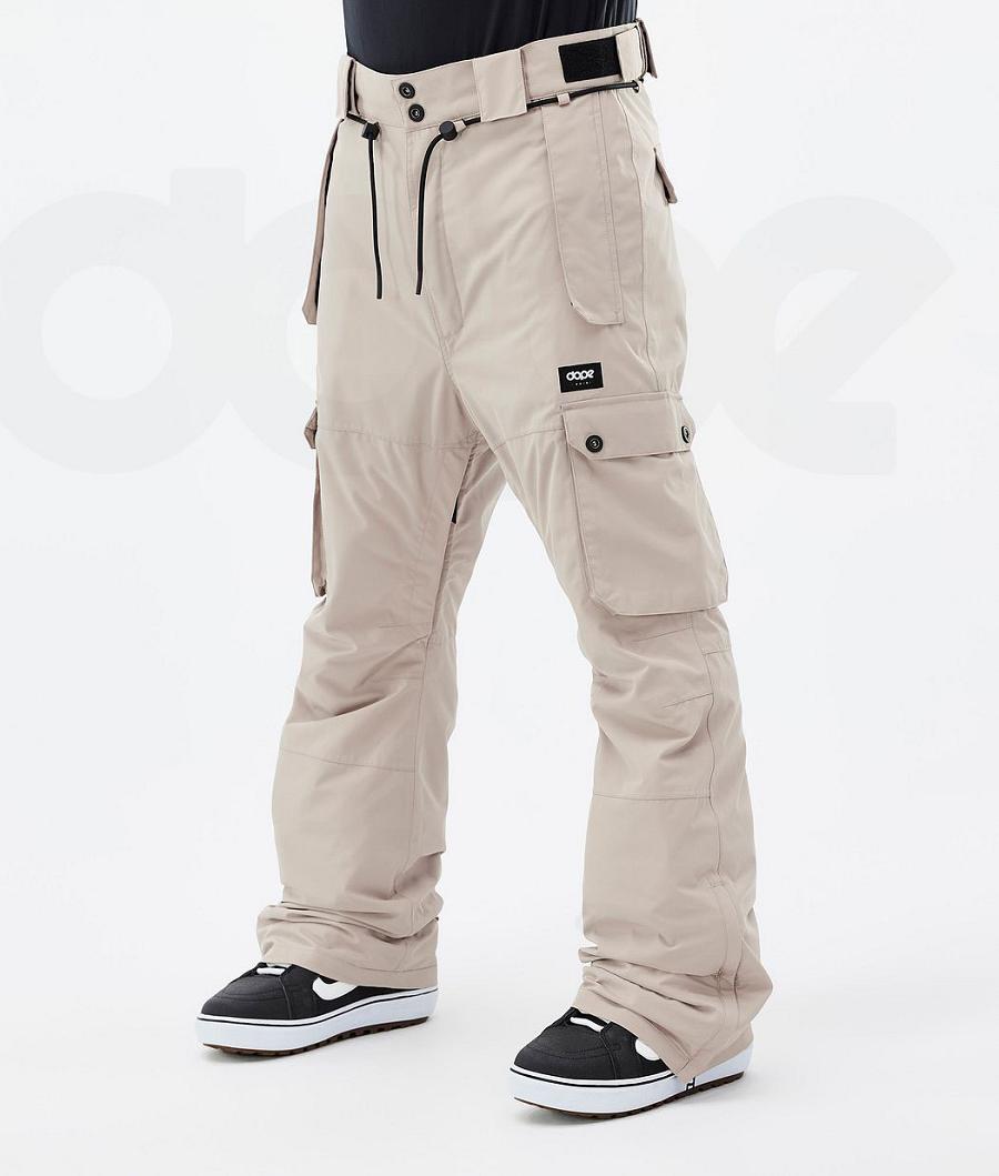 Beige Men\'s Dope Iconic Snowboard Pants | NZ_D2238