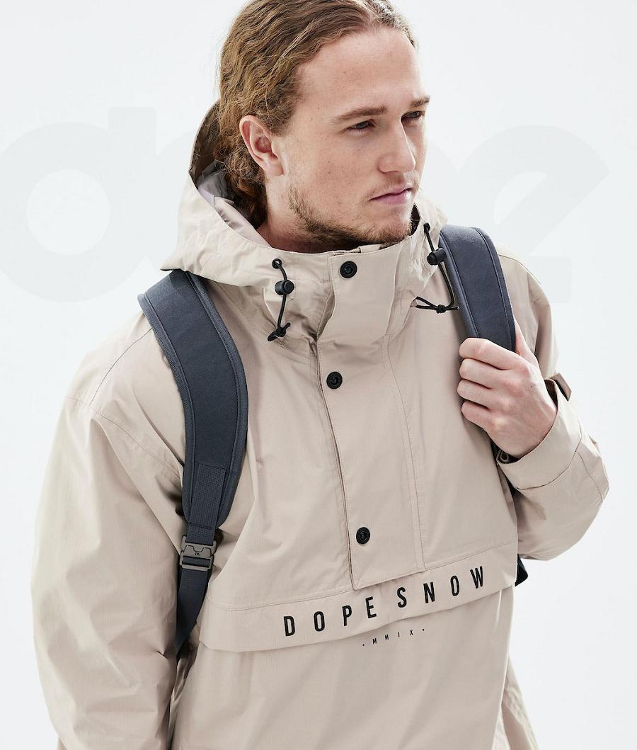 Beige Men's Dope Legacy Light Outdoor Jackets | NZ_D1606