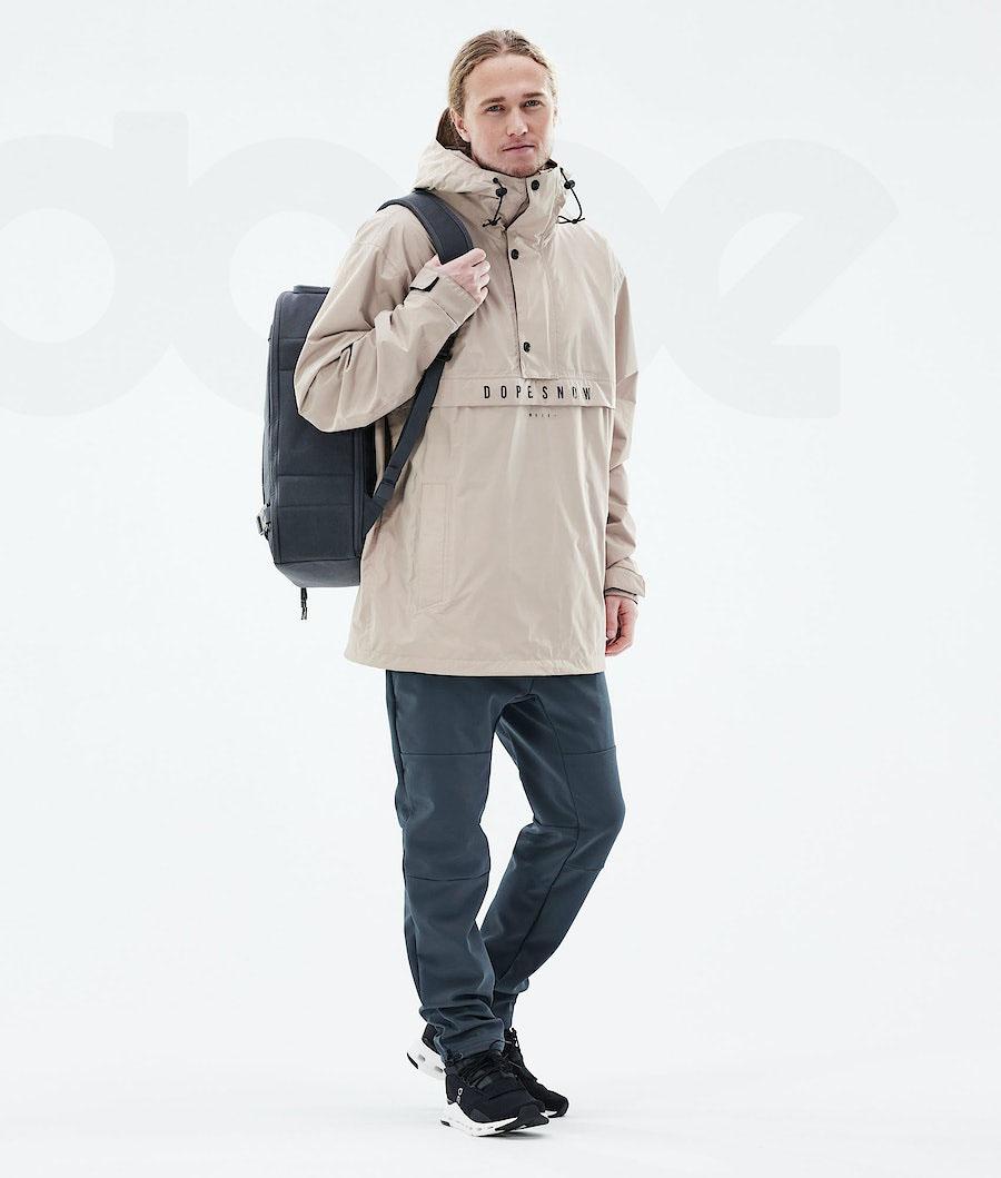 Beige Men's Dope Legacy Light Outdoor Jackets | NZ_D1606