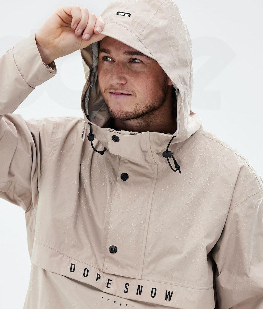 Beige Men's Dope Legacy Light Outdoor Jackets | NZ_D1606