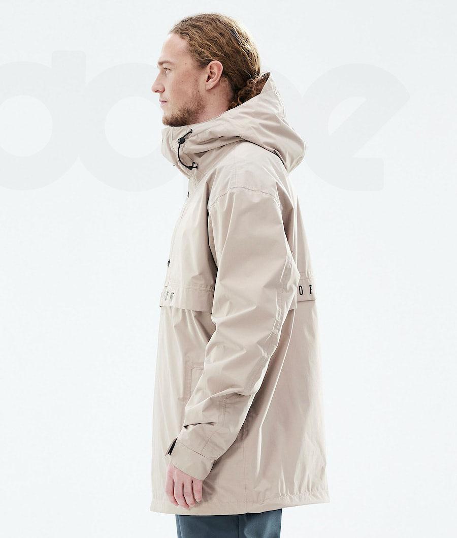 Beige Men's Dope Legacy Light Outdoor Jackets | NZ_D1606