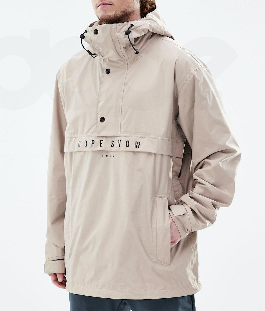 Beige Men's Dope Legacy Light Outdoor Jackets | NZ_D1606