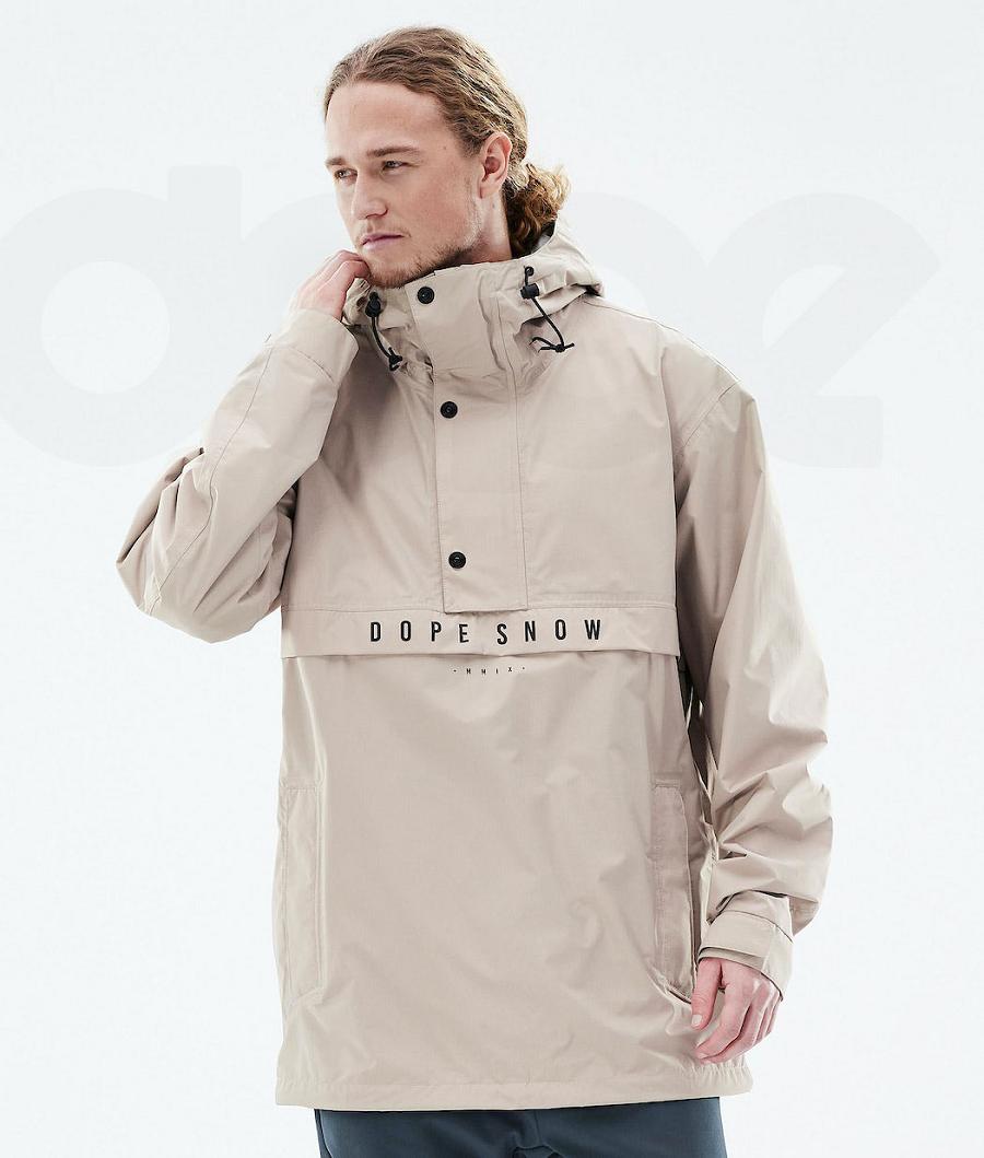 Beige Men\'s Dope Legacy Light Outdoor Jackets | NZ_D1606