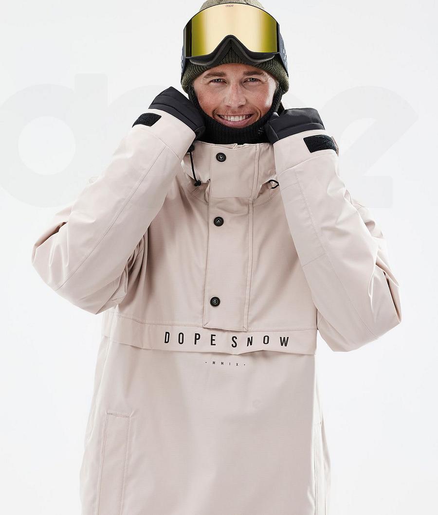 Beige Men's Dope Legacy Ski Jackets | NZ_D1840