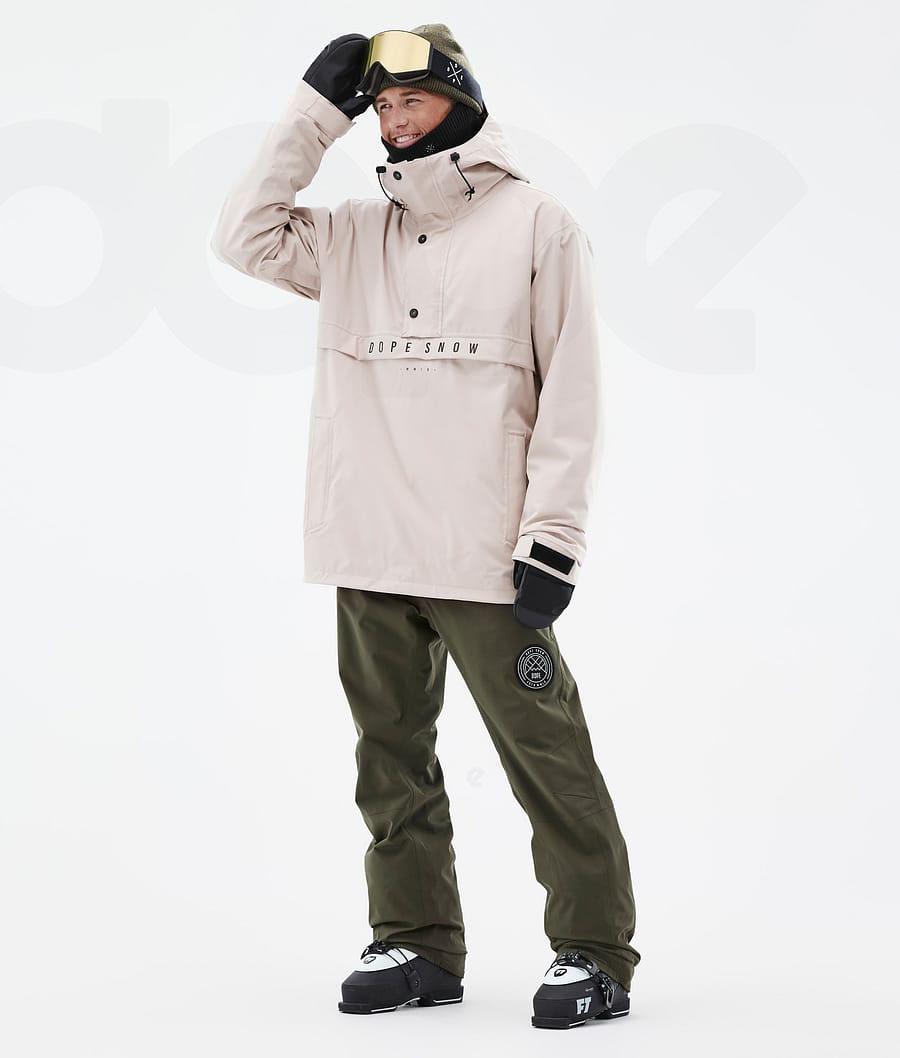Beige Men's Dope Legacy Ski Jackets | NZ_D1840