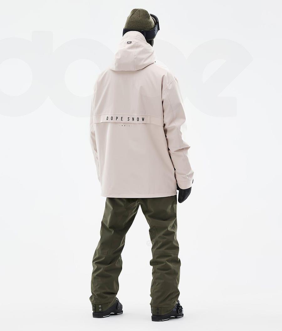 Beige Men's Dope Legacy Ski Jackets | NZ_D1840
