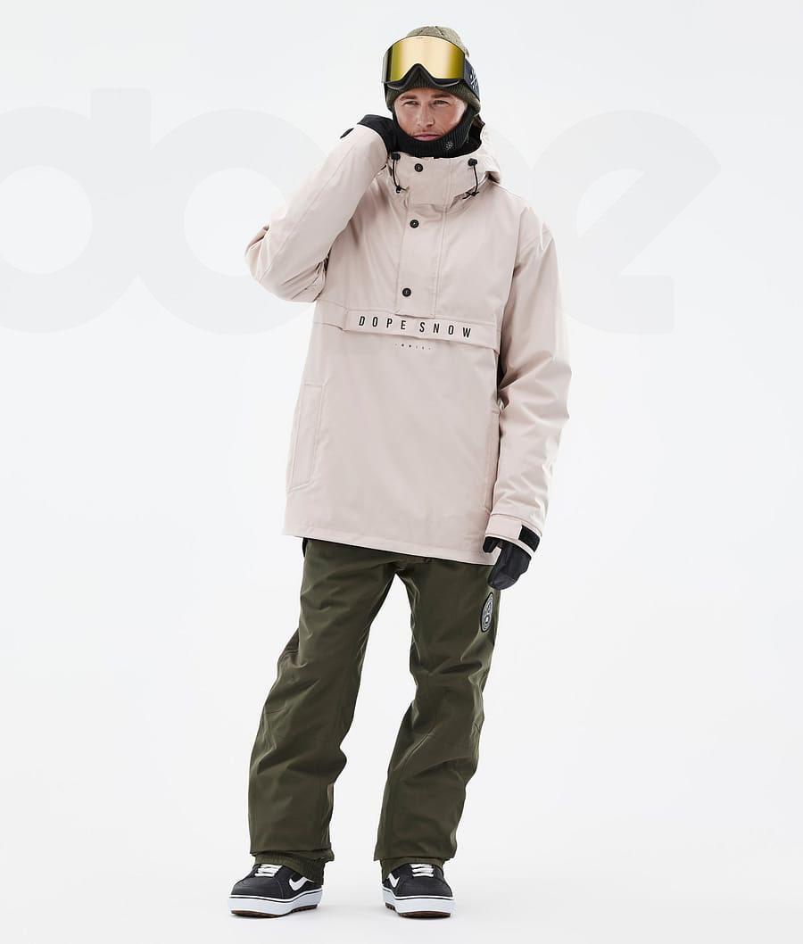 Beige Men's Dope Legacy Snowboard Jackets | NZ_D2424