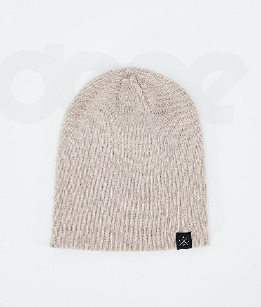 Beige Men's Dope Solitude Beanies | NZ_D1074