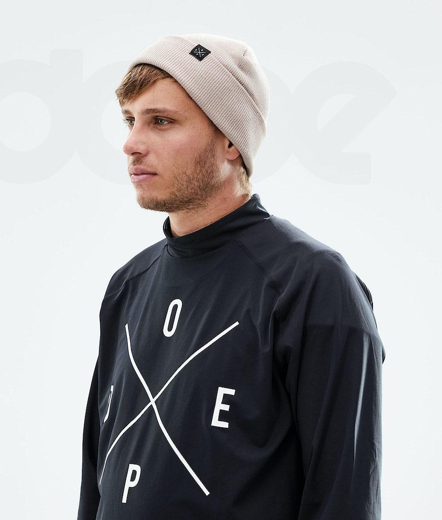 Beige Men's Dope Solitude Beanies | NZ_D1074