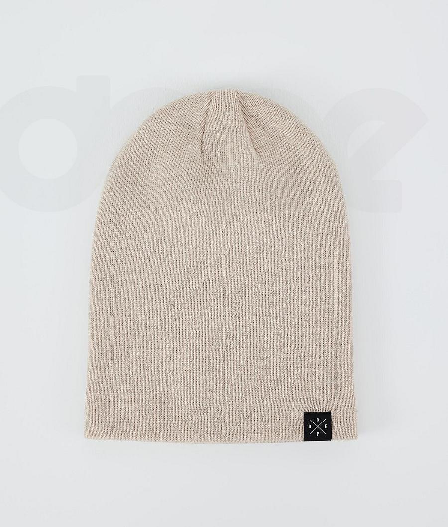 Beige Men's Dope Solitude Beanies | NZ_D1151