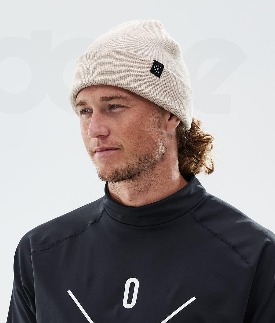 Beige Men's Dope Solitude Beanies | NZ_D1151