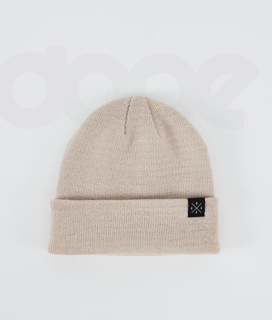 Beige Men\'s Dope Solitude Beanies | NZ_D1151