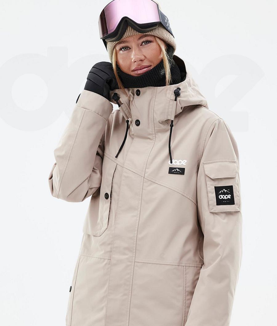 Beige Women's Dope Adept W Snowboard Jackets | NZ_D1149