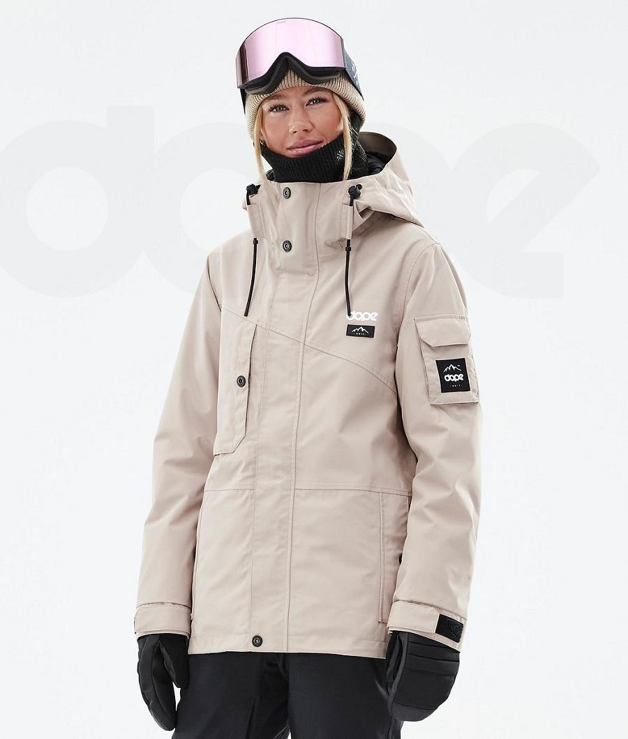 Beige Women\'s Dope Adept W Snowboard Jackets | NZ_D1149