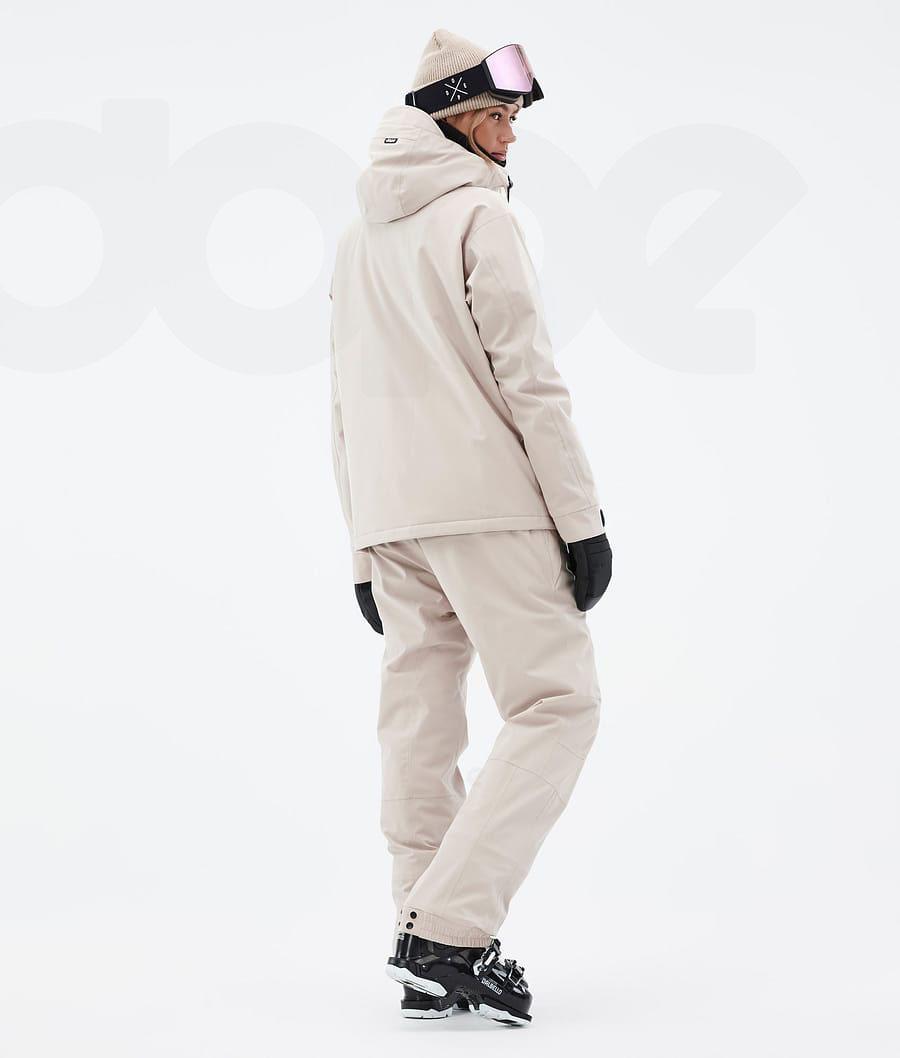 Beige Women's Dope Blizzard W Full Zip Ski Jackets | NZ_D1485