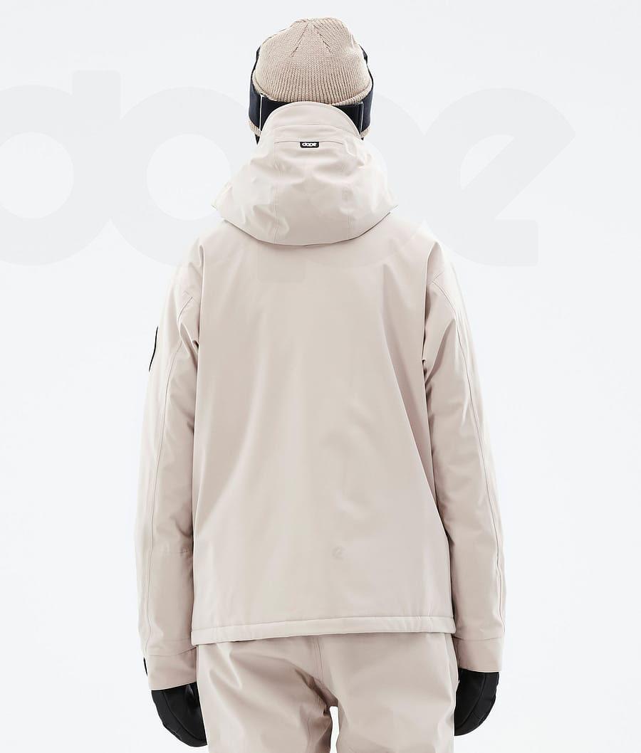 Beige Women's Dope Blizzard W Full Zip Ski Jackets | NZ_D1485
