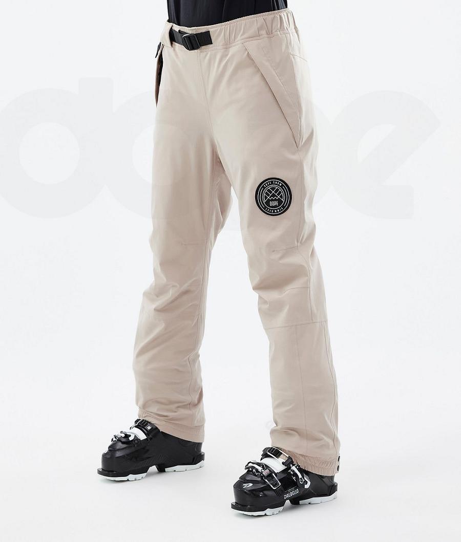 Beige Women\'s Dope Blizzard W Ski Pants | NZ_D1669
