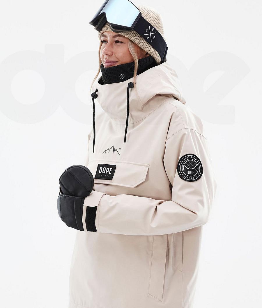 Beige Women's Dope Blizzard W Snowboard Jackets | NZ_D2213