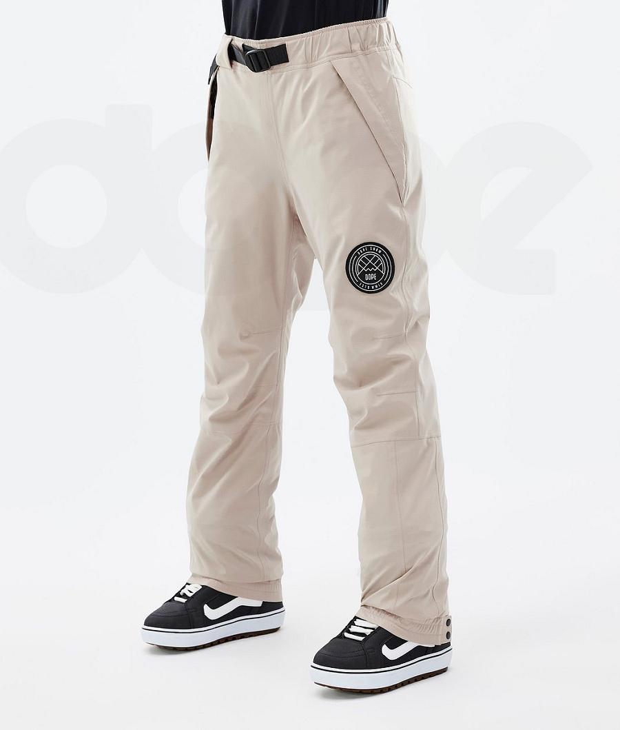 Beige Women\'s Dope Blizzard W Snowboard Pants | NZ_D2292