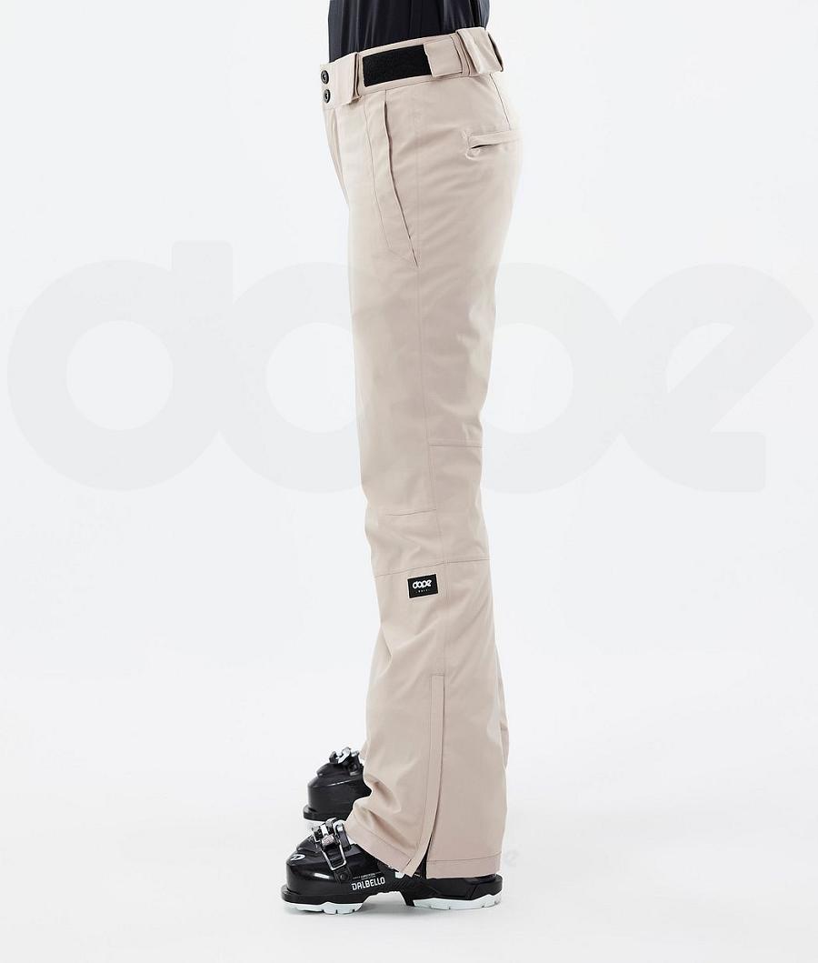 Beige Women's Dope Con W Ski Pants | NZ_D1954