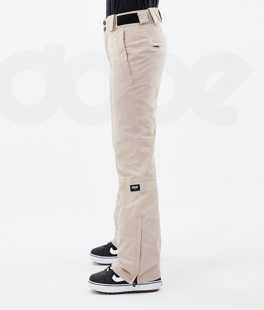 Beige Women's Dope Con W Snowboard Pants | NZ_D2524