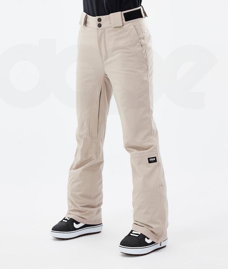 Beige Women\'s Dope Con W Snowboard Pants | NZ_D2524