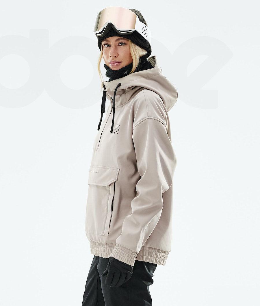 Beige Women's Dope Cyclone W 2021 Ski Jackets | NZ_D1093