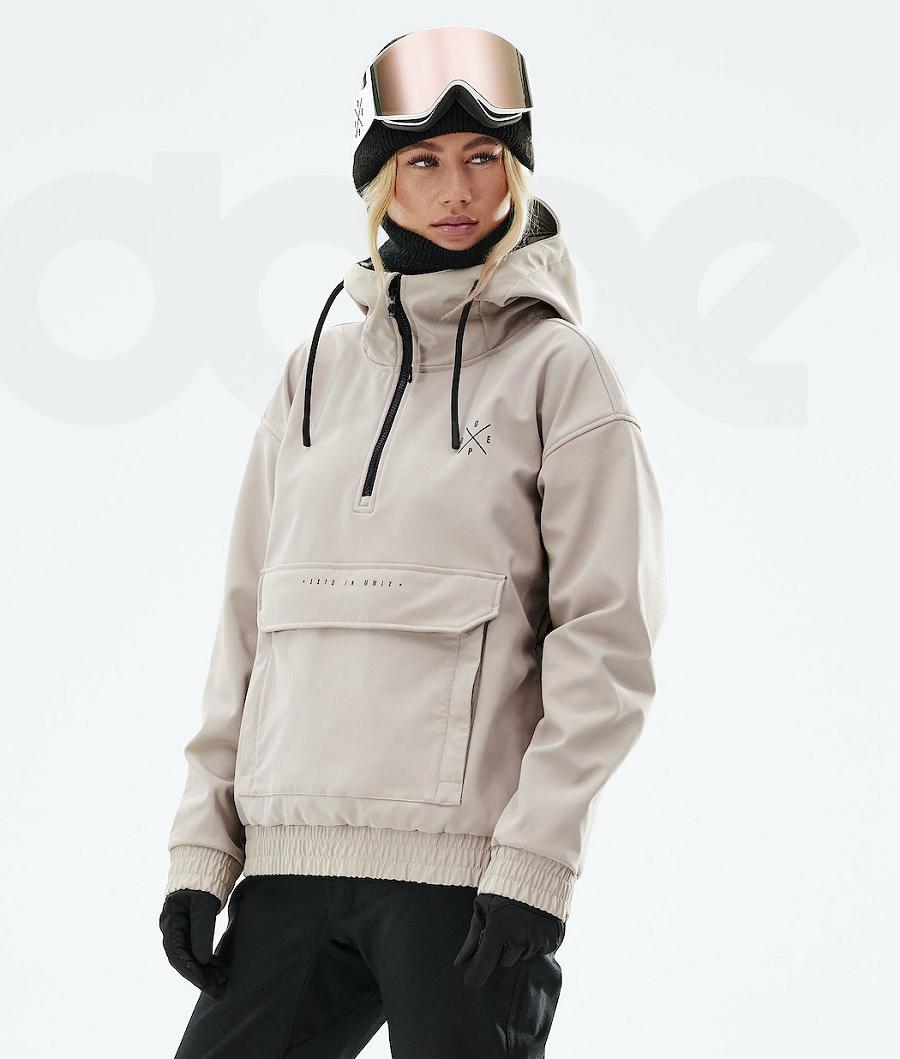 Beige Women\'s Dope Cyclone W 2021 Ski Jackets | NZ_D1093