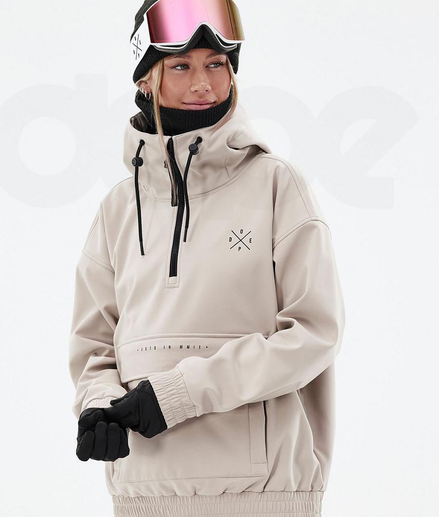 Beige Women's Dope Cyclone W Ski Jackets | NZ_D2004